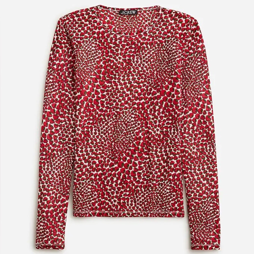 SHEER STRAWBERRY LONG SLEEVE